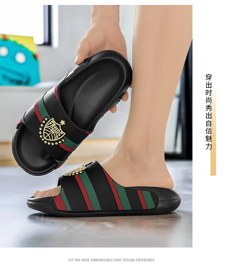Fashion Designer Slippers For Men Women Summer Casual Men's Slides Outdoor Beach Slippers Lightweight Women's Platform Sandals