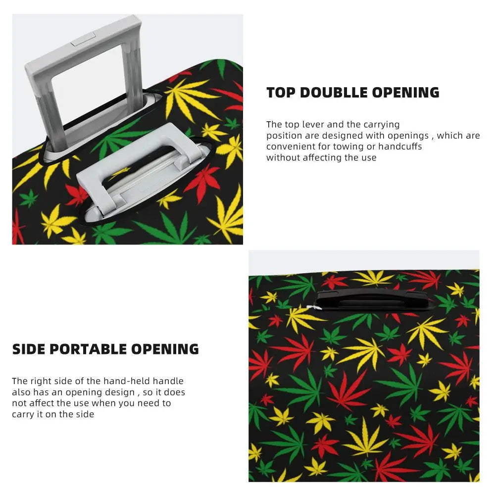 Custom Cute Jamaica Rasta Judah Lion Rastafari Flag Luggage Cover Protector Dust Proof Travel Suitcase Covers