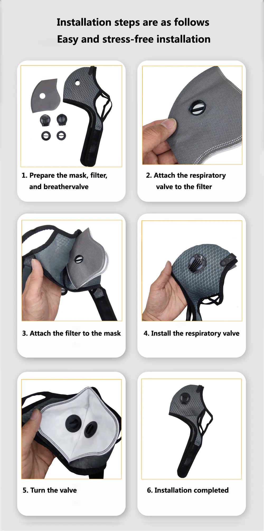 New Cycling Face Mask with Filter Goggles Dust Mask Sport Washable Reusable Facemask for men Bandana Actived Carbon Filters