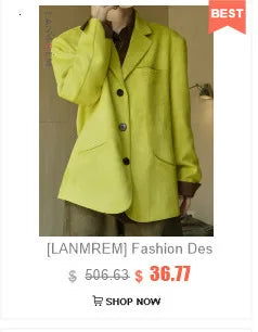 [LANMREM] Faux Fur Thick Warm Coats Lapel Single Breasted Office Lady Elegant Female Outwear Fashion 2025 Winter New 26C1095