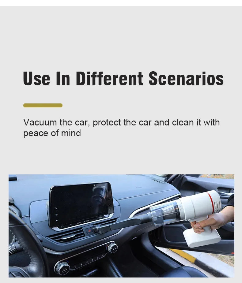 Brushless Vacuum Cleaner 20000Pa/10000Pa Wireless Car Cleaning Machine Dual Use Dry and Wet Cleaning for Household Appliances