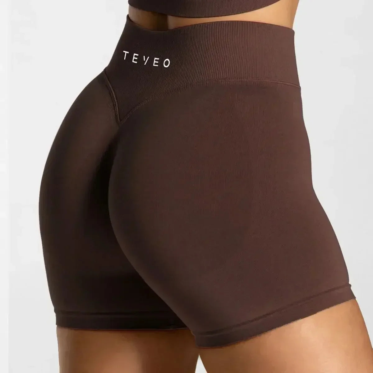 TEVEO Yoga Shorts Impact Gym Shorts Ladies Fitness Exercise Shorts High Belt Yoga Shorts Workout Scratch Ass Seamless Leggings