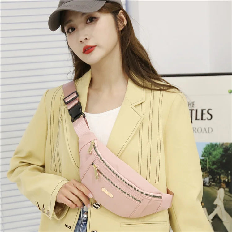 Women Waist Bags for Women Oxford Leisure Color Chest Bag Shoulder Crossbody Waist Bags Handbags Female Messenger Belt Bags