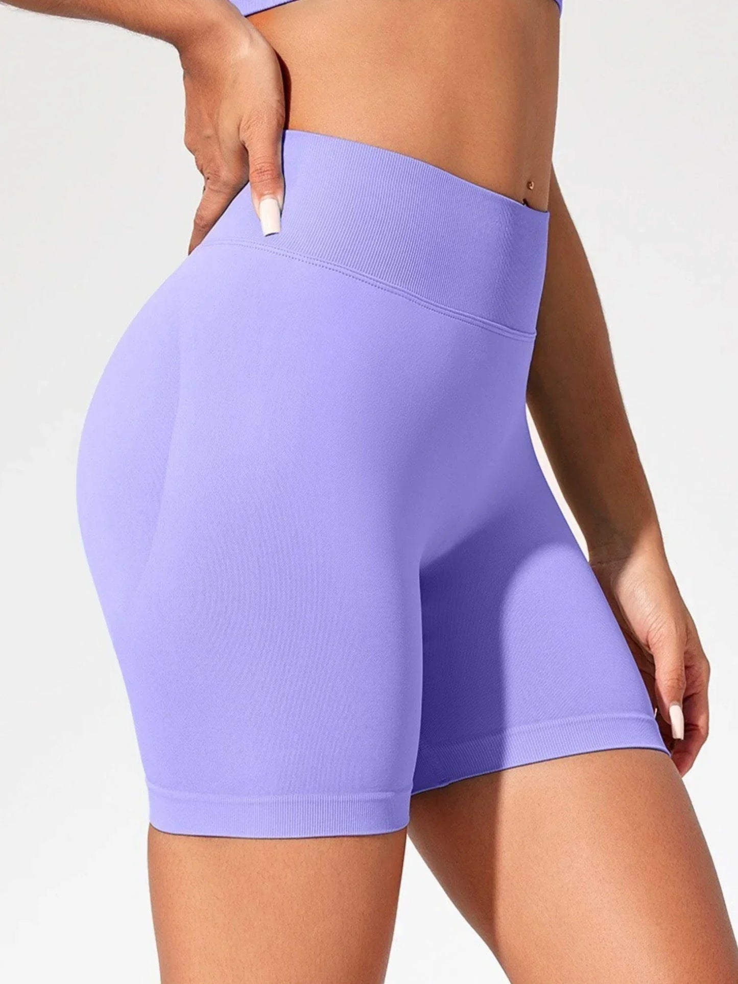 Gym Women's Summer Yoga Shorts High Waist and Hip Lifting Tight and Sexy Solid Color Shorts Fitness Yoga Exercise Leggings