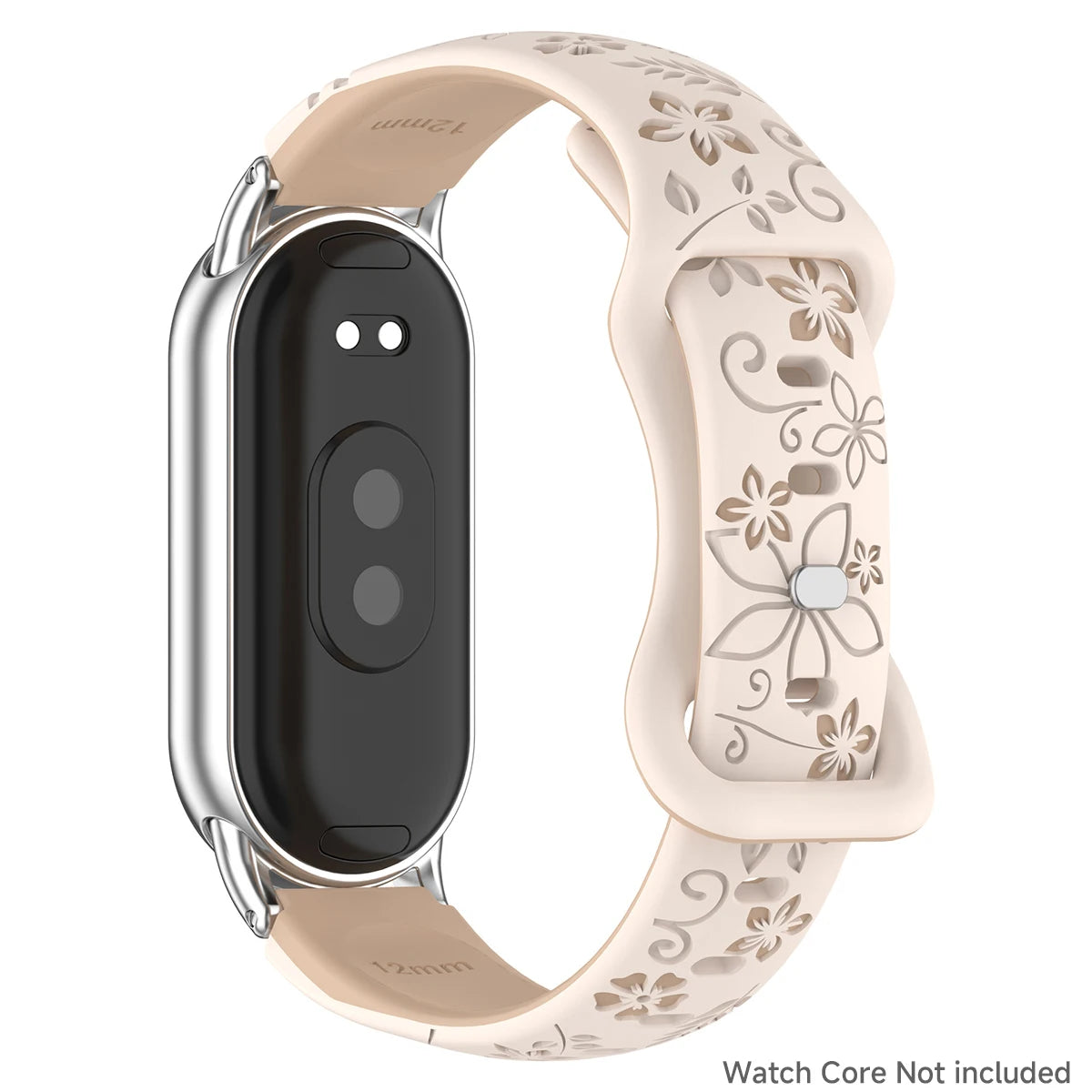 Women Silicone Flower 3D Engraved Bracelet for Xiaomi Band 9 NFC Smart Watch Breathable Watchband for Xiaomi Band 8 NFC strap