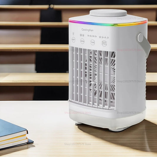 Water cooling fan humidification spray fan small air conditioning office fan home desktop water replenishment humidifier