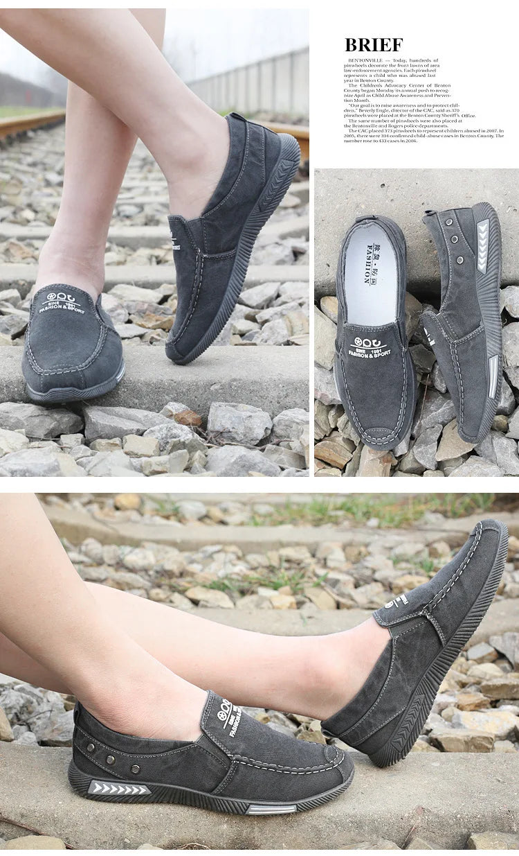 Men Shoes Casual Walking Flats Slip-on Canvas Shoes Spring Summer Breathable Lightweight Loafers Male Sneakers Zapatos De Hombre