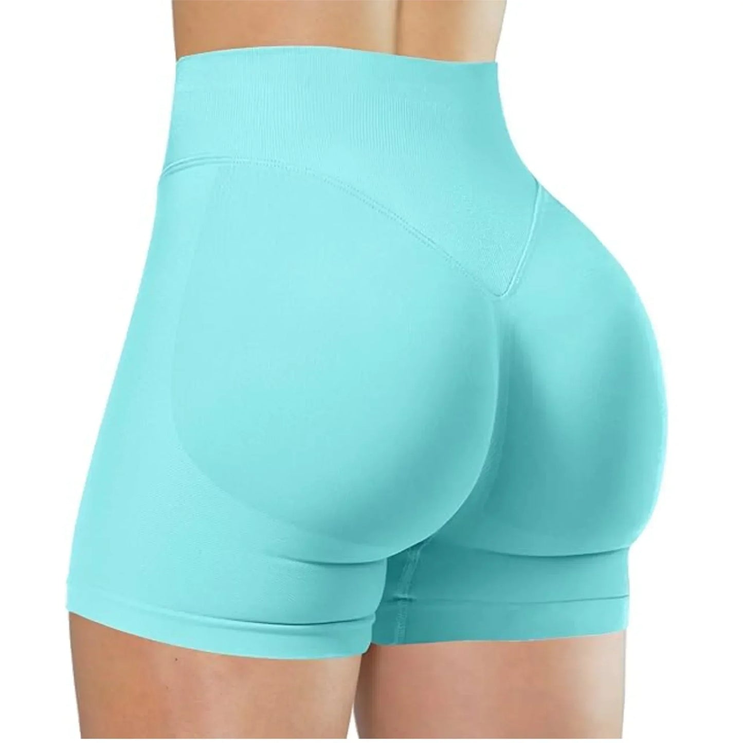 Gym Women's Summer Yoga Shorts High Waist and Hip Lifting Tight and Sexy Solid Color Shorts Fitness Yoga Exercise Leggings