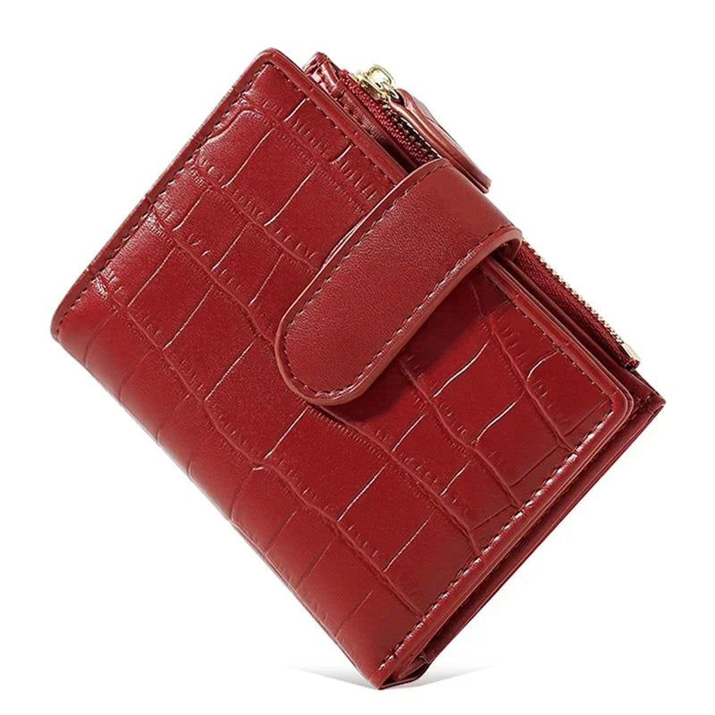 New PU Leather Design Mini Standard Purses for Women Fashion Stone Pattern Small Wallets Coin Pures Ladies Popular Card Holder