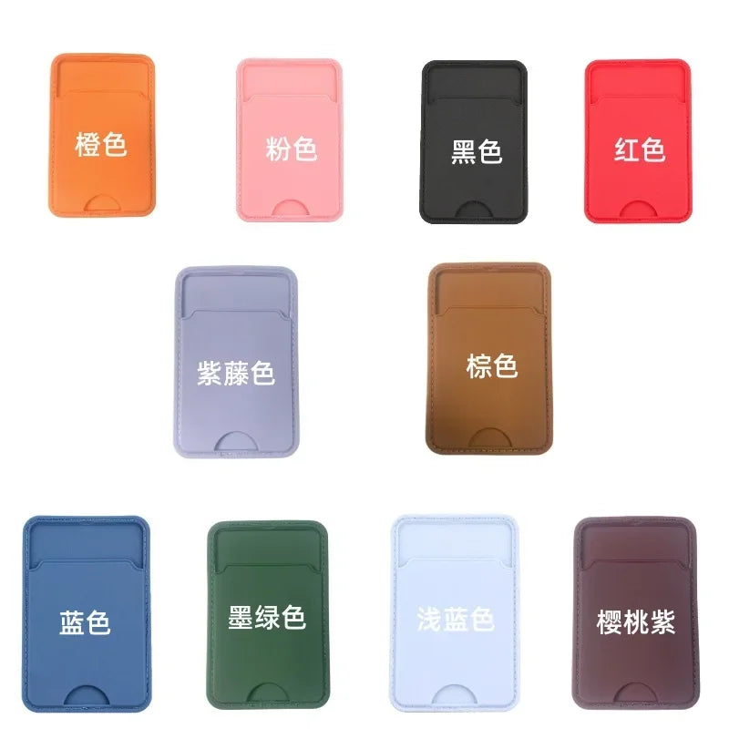 New Phone Wallet Stick on Credit Card Holder Phone Pocket for All Solid Colour Back Cards Holder Phone Card Holder Wallet Case