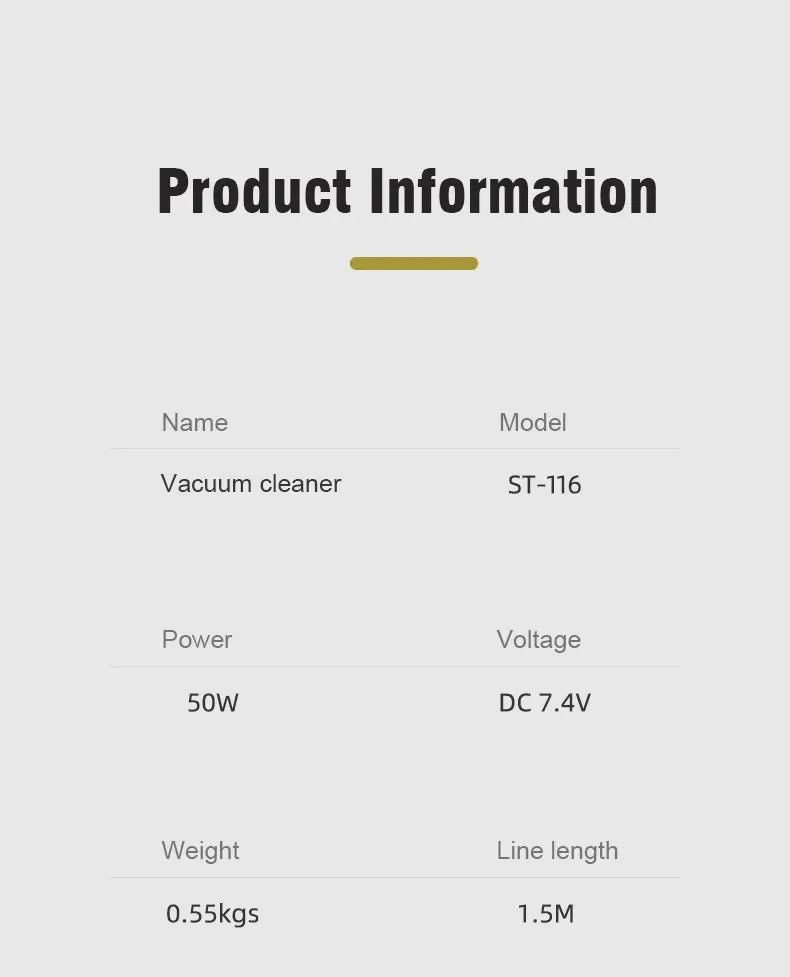 Brushless Vacuum Cleaner 20000Pa/10000Pa Wireless Car Cleaning Machine Dual Use Dry and Wet Cleaning for Household Appliances