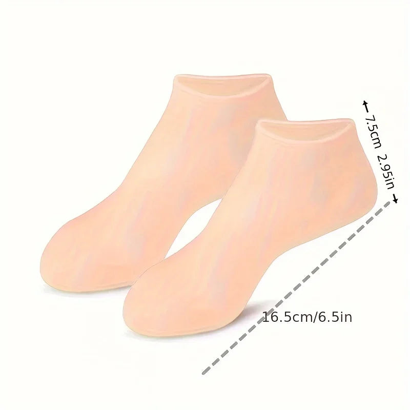 For Dry Cracked Feet Nourishing Skin Lubricating Foot Care Massage Socks Moisturizing Silicone Gel Socks A Pair