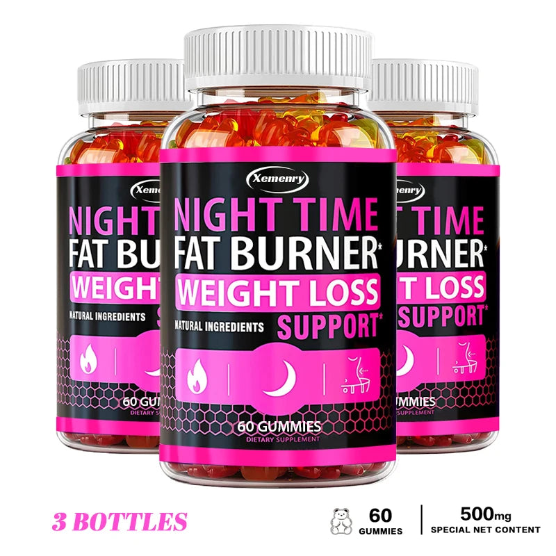 Nighttime Fat Burning Gummies - Fat Burning, Metabolism Boosting, Healthy Weight Management