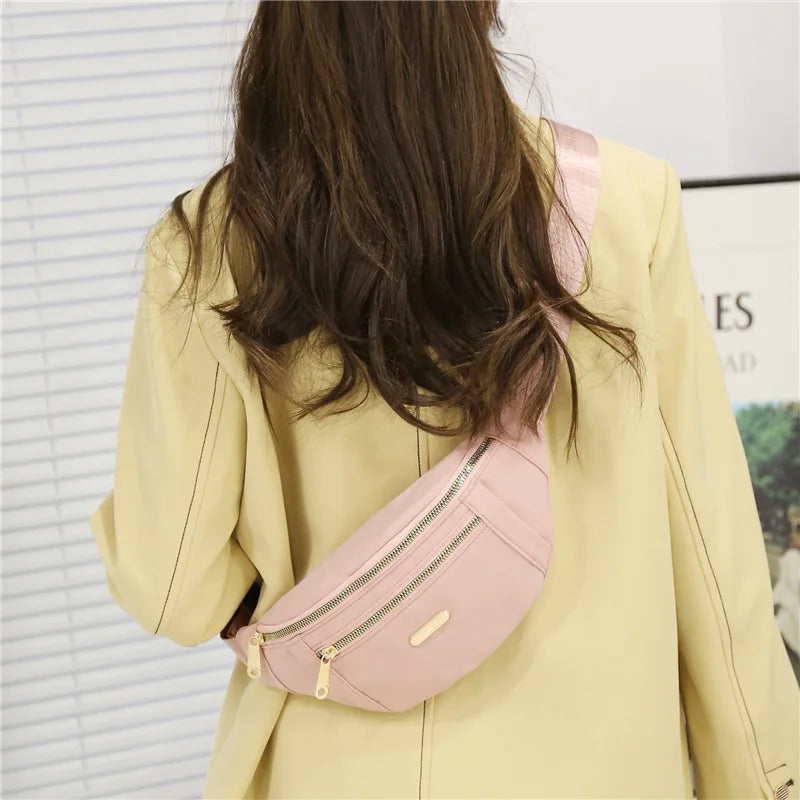 Women Waist Bags for Women Oxford Leisure Color Chest Bag Shoulder Crossbody Waist Bags Handbags Female Messenger Belt Bags