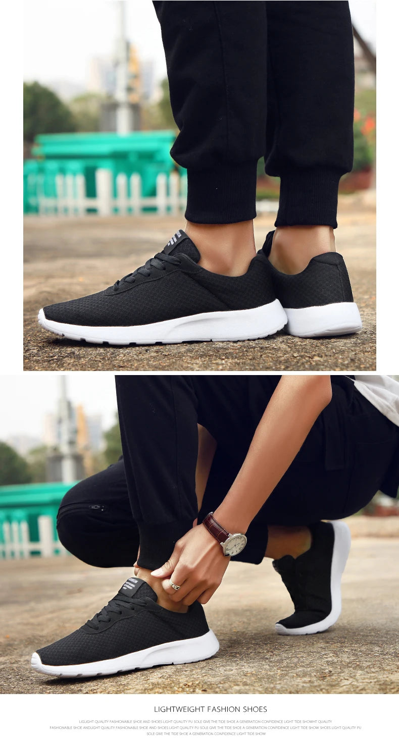 Spring New Men Casual Shoes Lace up Men Shoes Lightweight Comfortable Breathable Walking Sneakers Tenis Feminino Zapatos