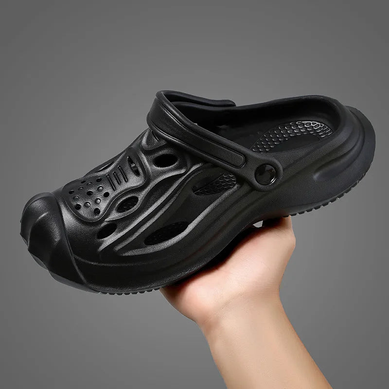 Comwarm Men's Summer Clogs Slippers New Fashion Camouflage Garden Sandals Outdoor Classic Beach Slippers Soft EVA House Slides