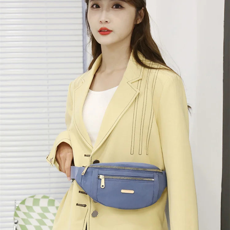 Women Waist Bags for Women Oxford Leisure Color Chest Bag Shoulder Crossbody Waist Bags Handbags Female Messenger Belt Bags