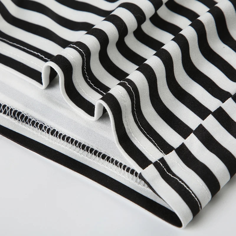 Darlingaga Casual Stripe Tierred Bodycon Summer Shorts Women Korean Style Homewear Hottie Shorts Pants Basic Cute Sporty Outfits