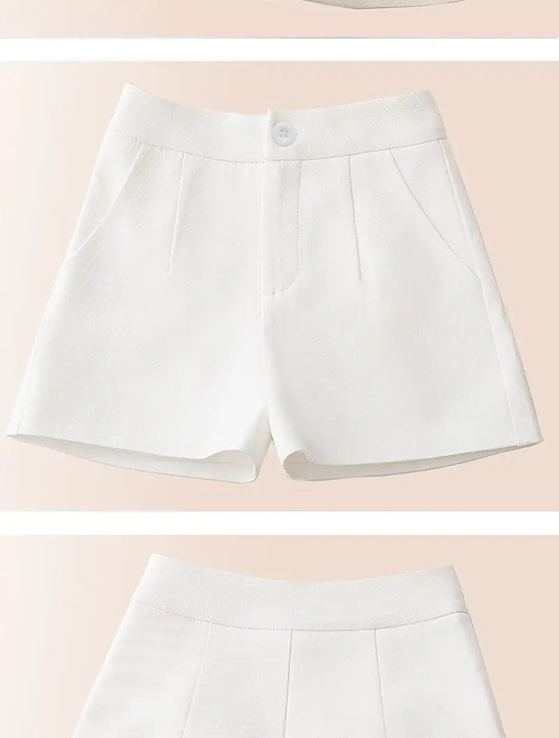 Koreon Fashion Women Suit Shorts Summer Streetwear Office Lady High Waist Solid All-match Loose New Casual Sports Short Pants