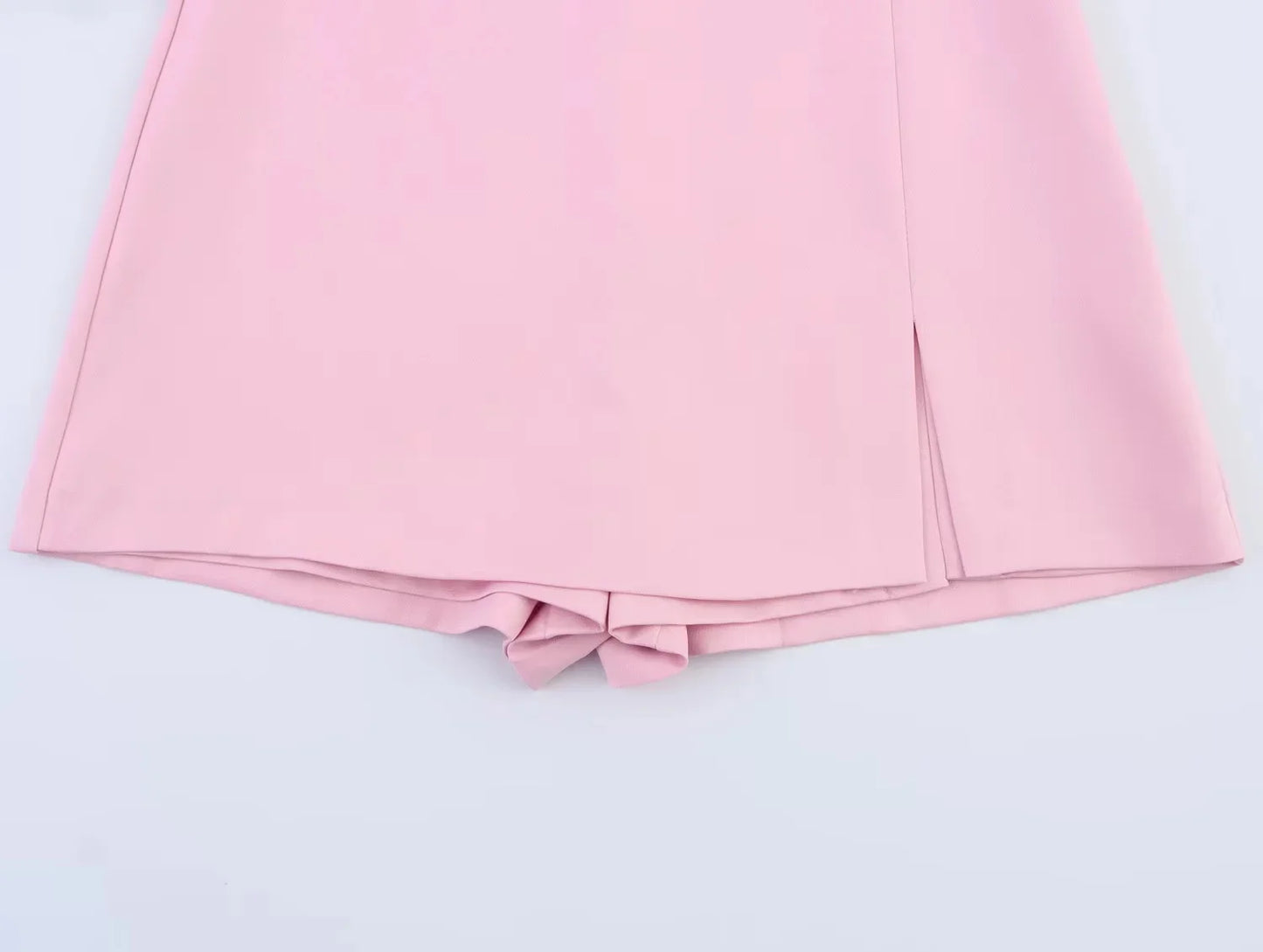 TRAFZA Casual Chic Butter Yellow Women Shorts Skirt Solid Zipper Shorts Skirt Fashion 2025 Spring Summer Elegant Holiday Shorts