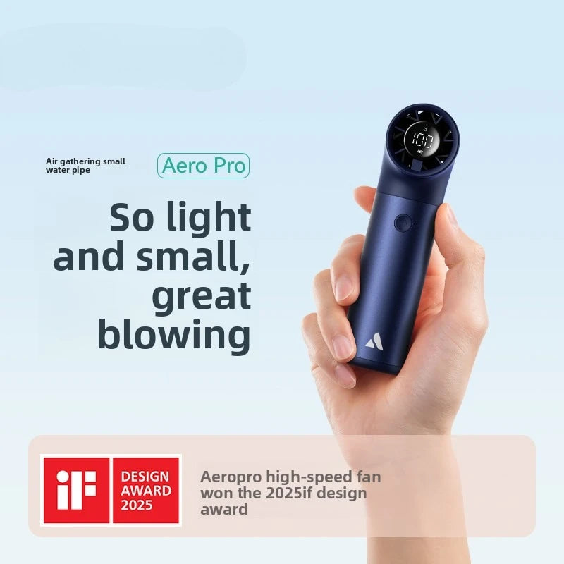 High-speed Violent Wind Gathering Handheld Small Fan Mini Portable Usb Turbo Electric Fan Large Wind Silent Outdoor Camping