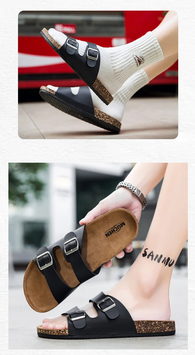 2025 new Birken slippers men's and women's classic cork flip-flops cross-border foreign trade couple out slippers