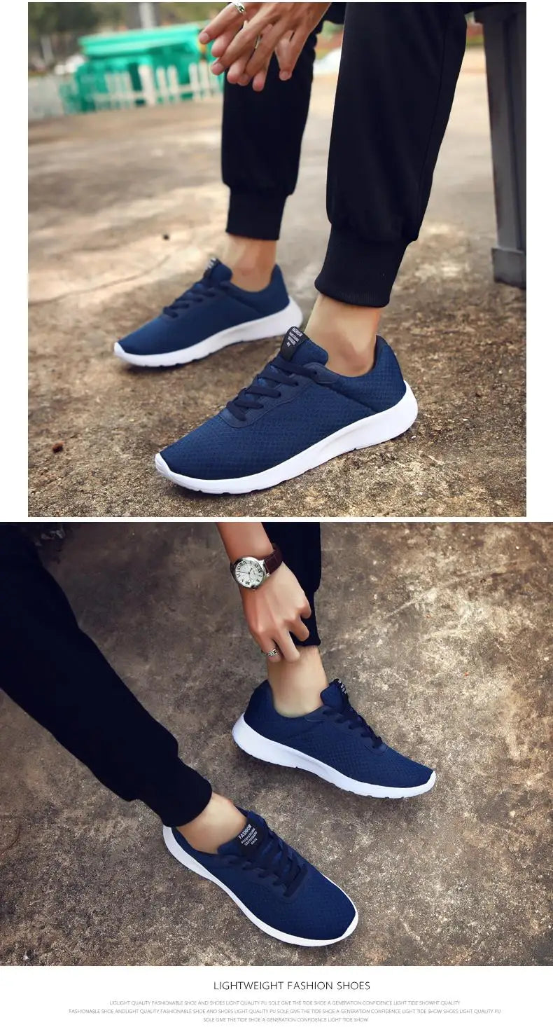Spring New Men Casual Shoes Lace up Men Shoes Lightweight Comfortable Breathable Walking Sneakers Tenis Feminino Zapatos