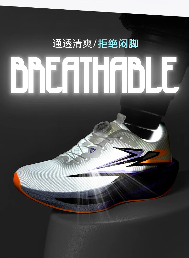 Running Sneakers Men Lightweight Breathable Wear-Resistant Carbon Plate Shoes Comfort Marathon Athletic Sports Shoes for Man