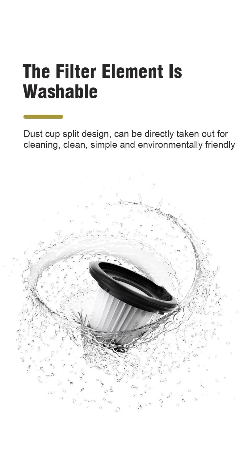 Brushless Vacuum Cleaner 20000Pa/10000Pa Wireless Car Cleaning Machine Dual Use Dry and Wet Cleaning for Household Appliances