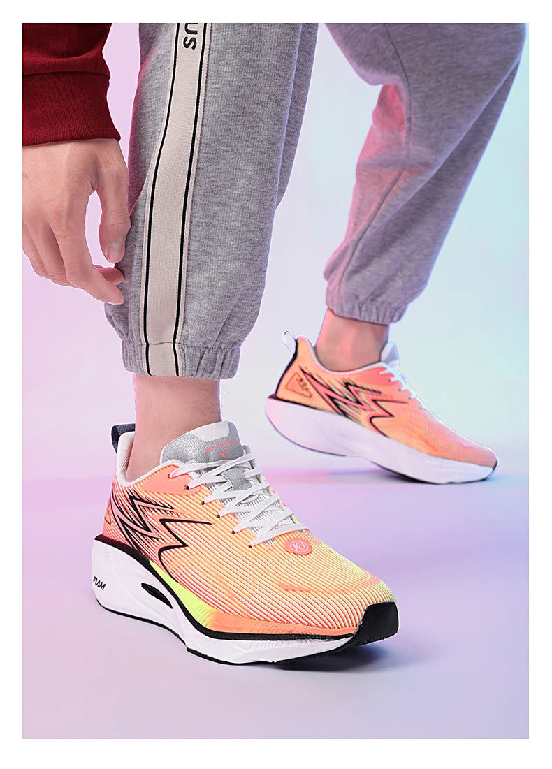 Running Sneakers Men Lightweight Breathable Wear-Resistant Carbon Plate Shoes Comfort Marathon Athletic Sports Shoes for Man