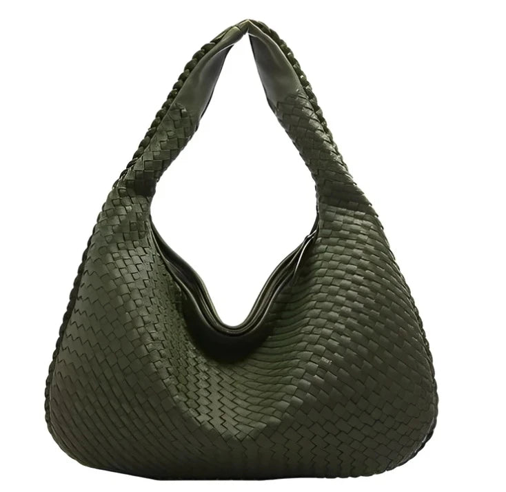 Women's woven handbag commuter bag