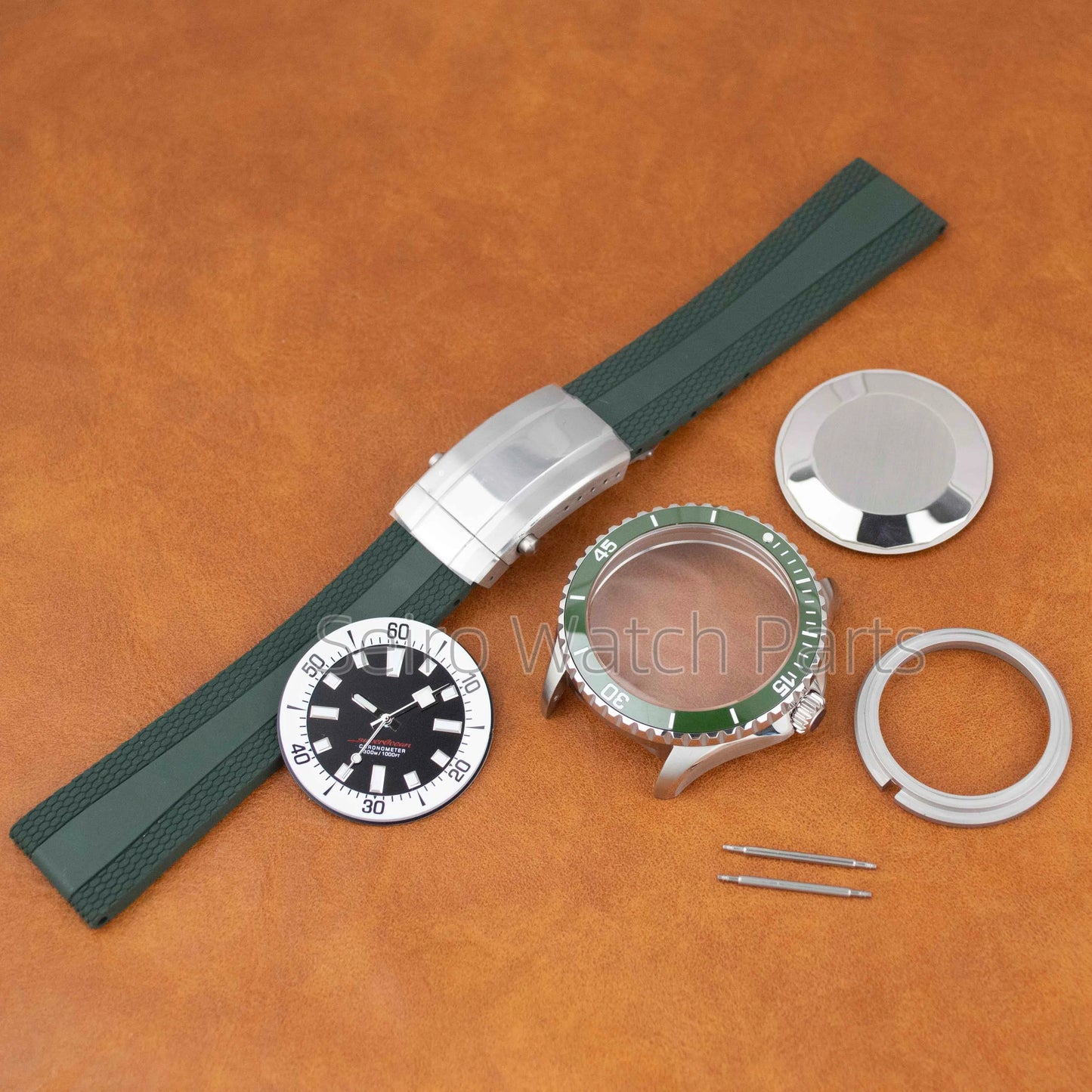 for SUPEROCEAN NH35 Case Rubber Strap Dial Hands 200m Dive Watch Men Stainless Steel Sapphire Crystal fit for NH35 NH36 Movement