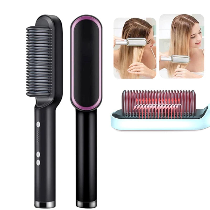 Electric Hair Brushes Straightening Brush Heating Comb  Curling Iron Hair Styling Tools Hair Straightener Brush