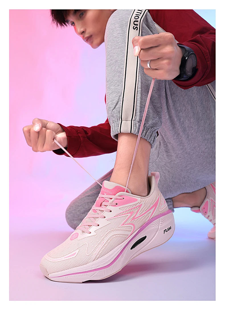 Running Sneakers Men Lightweight Breathable Wear-Resistant Carbon Plate Shoes Comfort Marathon Athletic Sports Shoes for Man