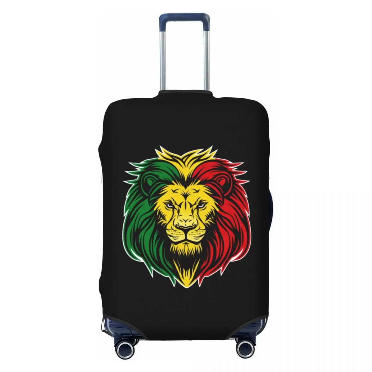 Custom Cute Jamaica Rasta Judah Lion Rastafari Flag Luggage Cover Protector Dust Proof Travel Suitcase Covers