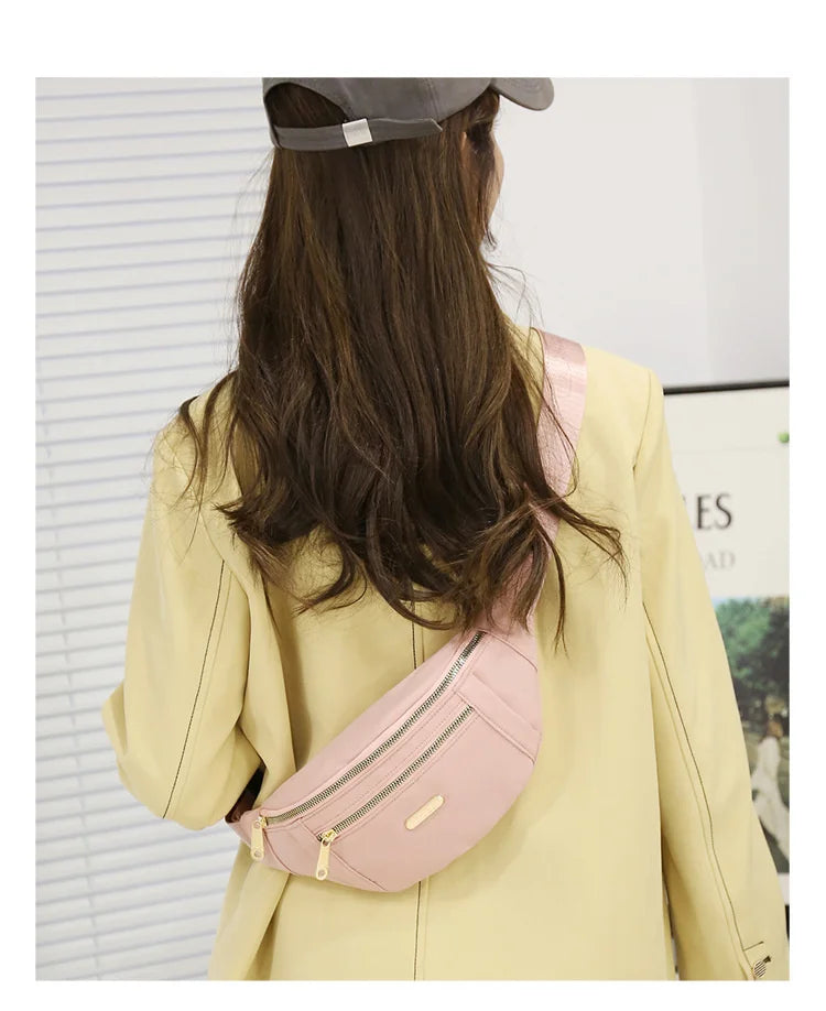 Women Waist Bags for Women Oxford Leisure Color Chest Bag Shoulder Crossbody Waist Bags Handbags Female Messenger Belt Bags
