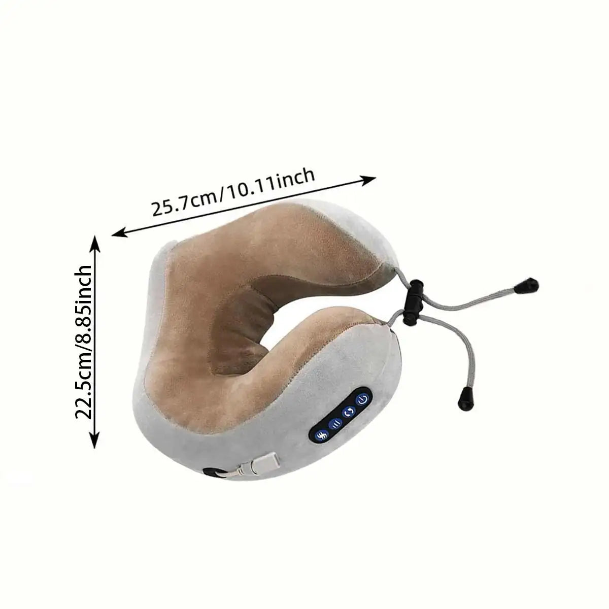 Portable U-Shape Neck Pillow Massage Machine Heat Vibrater Shoulder Neck Muscle Relax Electric Massager Instrument USB Charging