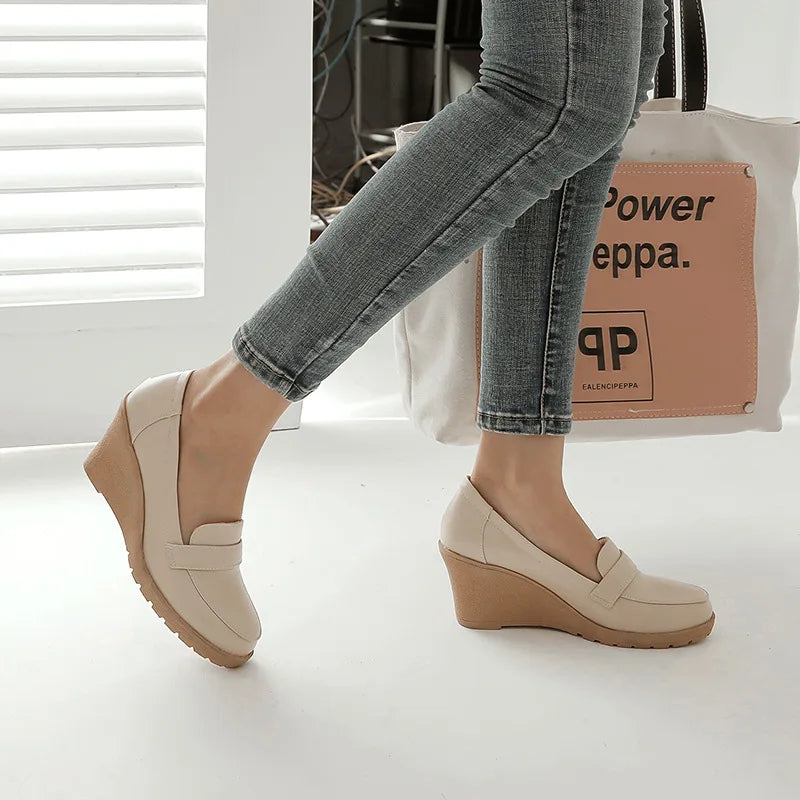 Slip On Gold  Heels Comfortable High-Heeled Shoes Shallow Mouth Pointed Pumps Sweet Sandals Ladies Clogs Wedge 2025 Slip-On Lace