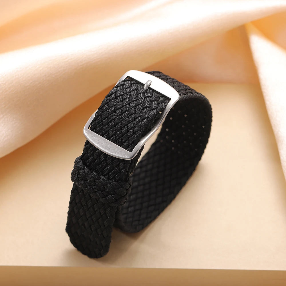 14mm 16mm 18mm 20mm 22mm Perlon Weave Band Nylon Watch Strap Fabric Woven Wristband Woven Women Men Bracelet Watch Accessories