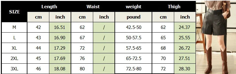 Simplicity Fashion Autumn New Women Solid Zipper Pocket Patchwork Korean Chic High Waist Loose A-line PU Leather Wide Leg Shorts