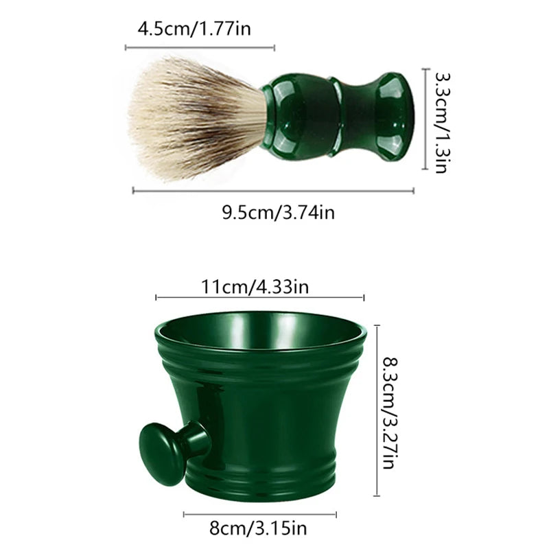 Plastic Shaving Brush Bowl For Men's Beard Care Soap Foam Mug Bowl With Handle Facial Cleaning Tools
