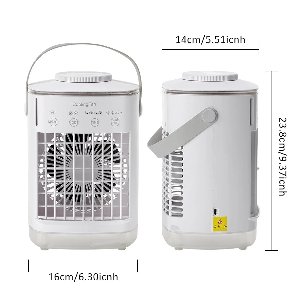 Water cooling fan humidification spray fan small air conditioning office fan home desktop water replenishment humidifier