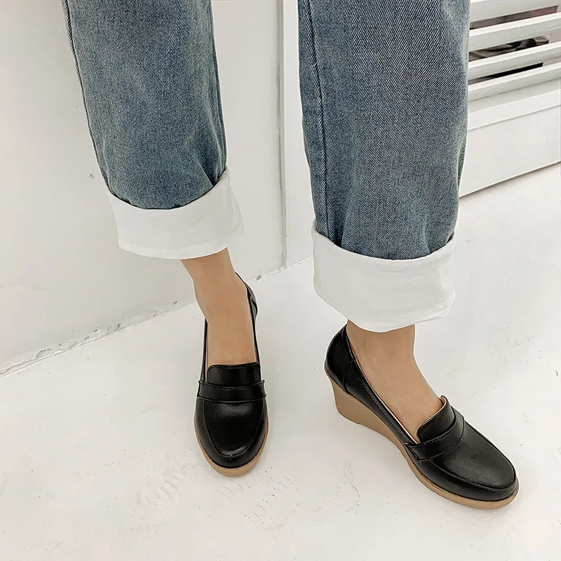 Slip On Gold  Heels Comfortable High-Heeled Shoes Shallow Mouth Pointed Pumps Sweet Sandals Ladies Clogs Wedge 2025 Slip-On Lace