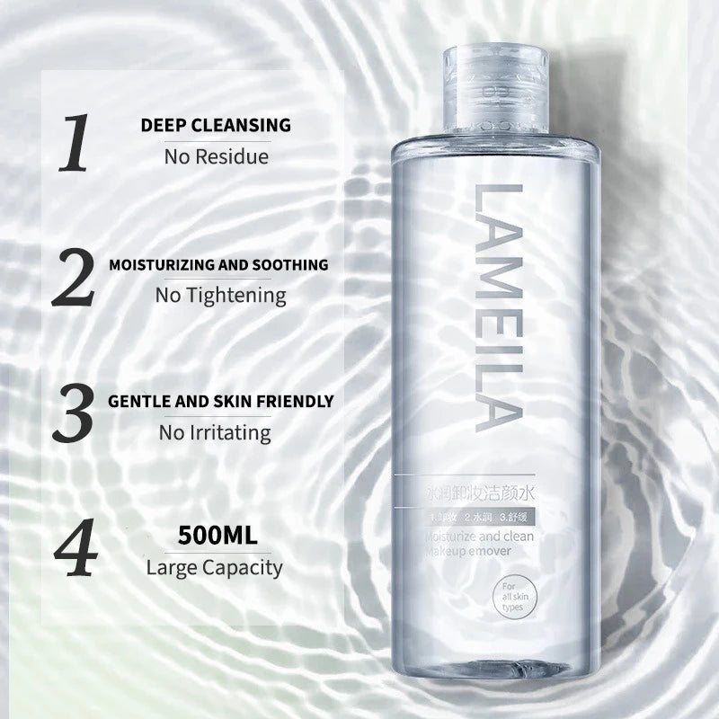 Hydrating Makeup Remover Cleanser Eye Lip Face 3in1 Cleansing Water Deep Cleansing Mild Refreshing Non-irritating Makeup Remover
