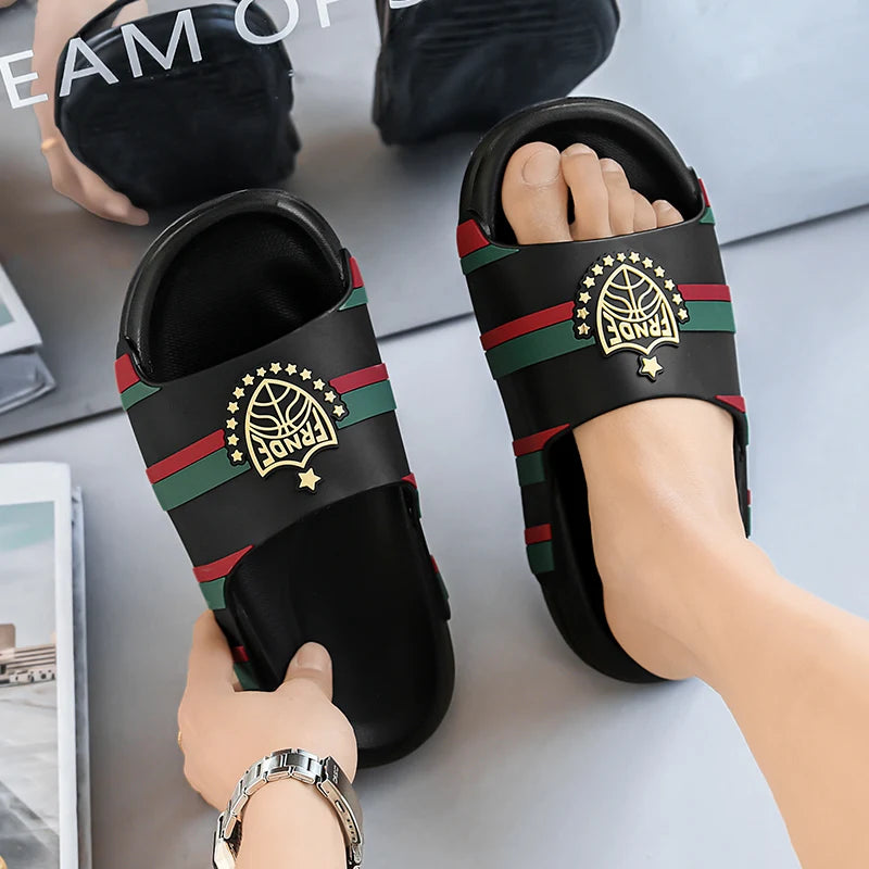 Fashion Designer Slippers For Men Women Summer Casual Men's Slides Outdoor Beach Slippers Lightweight Women's Platform Sandals