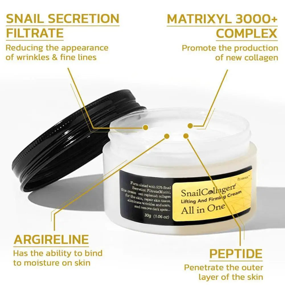 Snail Collagen Face Cream/Repair Essence Moisturizing Lifting Firming Smoothing Nourishing Hydrating Cream Skin Care Product