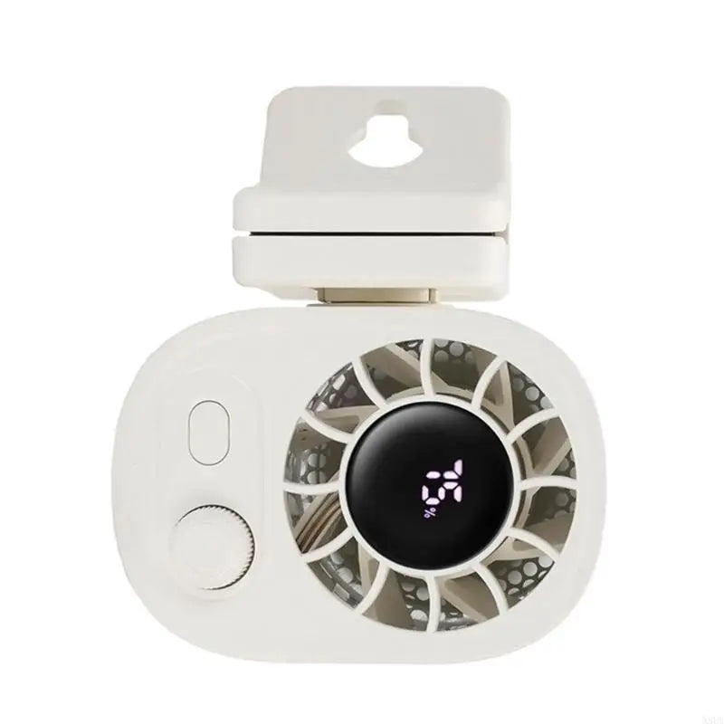 N3UA Strong Clamp Desk Fan Rechargeable Camping Fan Battery LED Display 100 Speeds Adjustable Quiet Cooling Device for Desk