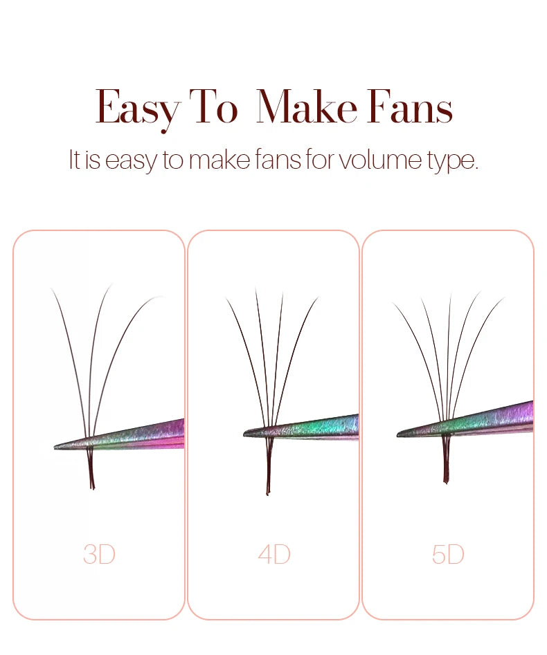 H&L SINCE 1990 12 Rows Dark Brown Individual False Eyelashes Fake Lashes Eyelashes Extensions Supplies Makeup Tools