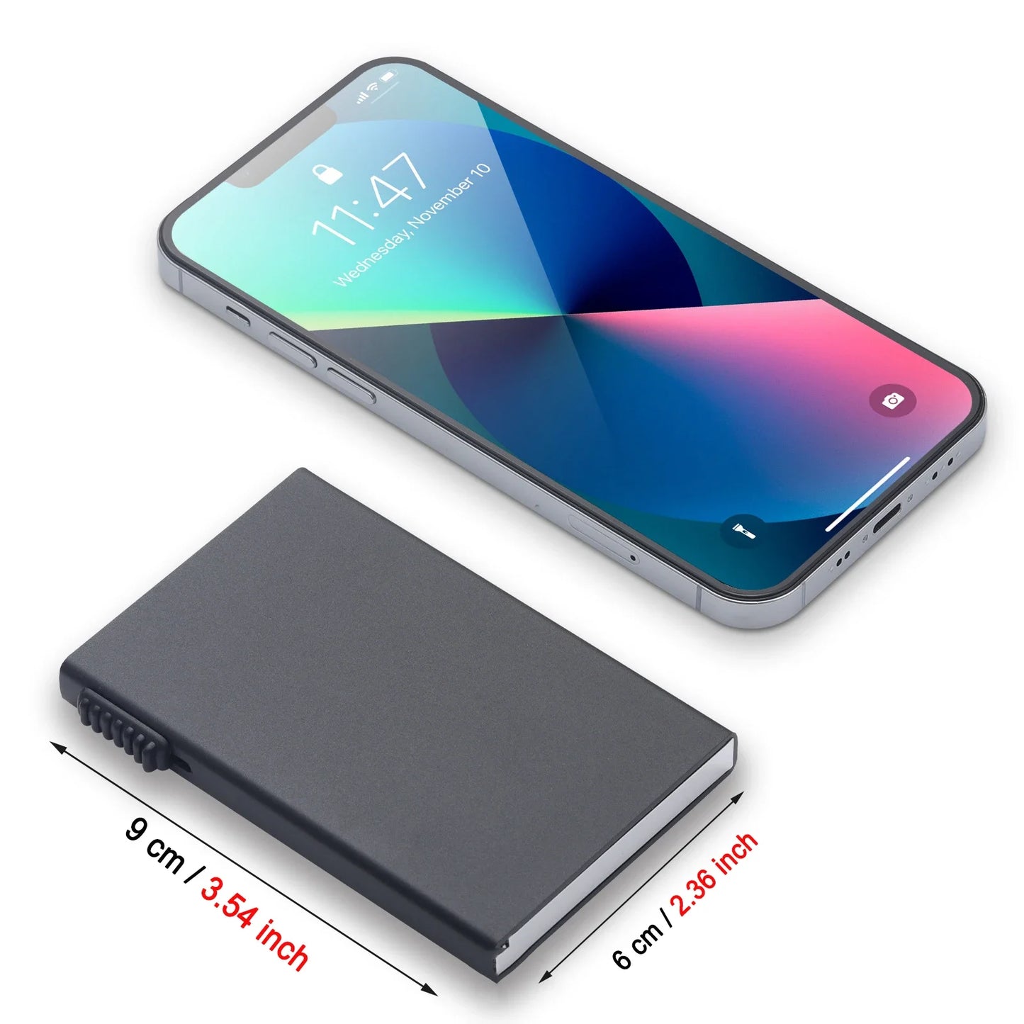 Men ID Bank Credit Cardholder Case Rfid Credit Card Holder Smart Wallets Metal Thin Slim Pop Up Aluminium Minimalist Wallet