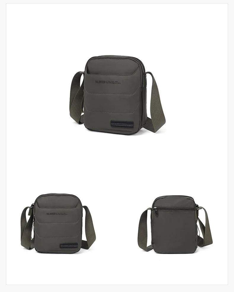 Volunteer Crossbody Bags for Men Waterproof Oxford Cloth Phone Sling Bag Male Light Weight Hiking Climbing Shoulder Bag 1713-12